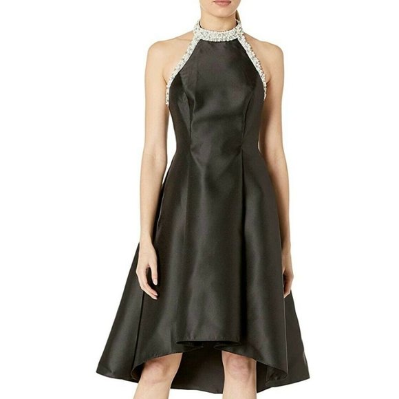 Adrianna Papell | Dresses | Adrianna Papell Womens Beaded Hilow Halter Dress  | Poshmark